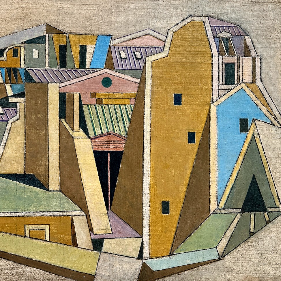 Никос Хацикириакос-Гика — Парижские крыши, 1952 (холст, масло)