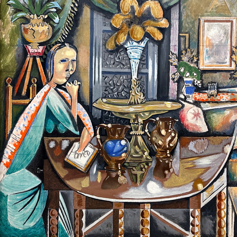 Никос Хацикириакос-Гика — Размышления, 1936 (холст, масло)