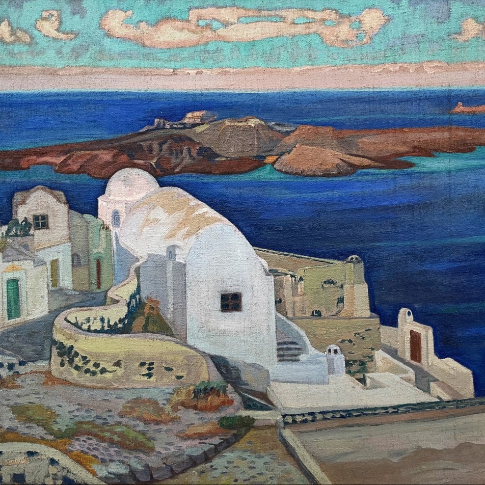 Константинос Малеас — Санторини, 1924-1925 (холст, масло)