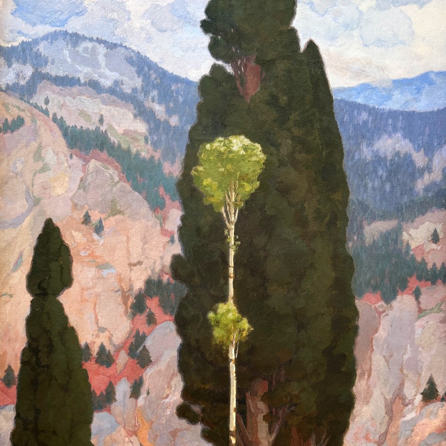 Николаос Отонайос — Весна на горе Оэта, 1933 (холст, масло)