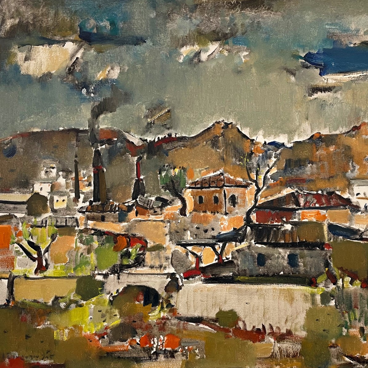 Яннис Спиропулос — Пейзаж, 1948-1949 (холст, масло)