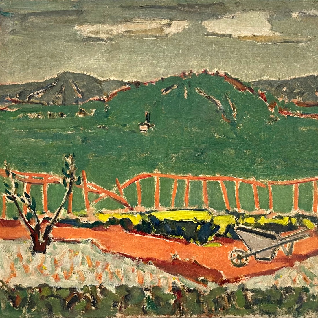 Яннис Спиропулос — Пейзаж, 1952 (холст, масло)