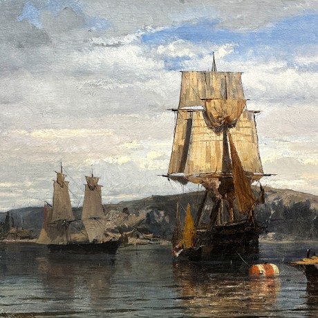 Константинос Воланакис — За пределами гавани, 1872 (холст, масло)