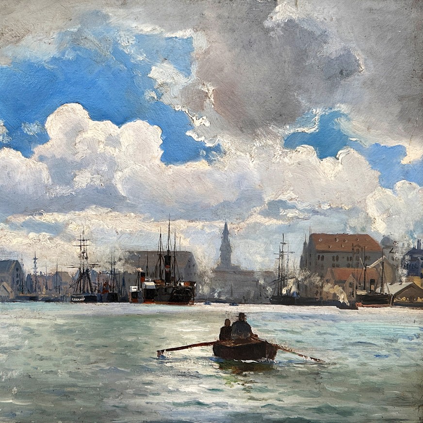 Янис Альтамоурас — Копенгагенская гавань, 1874 (холст, масло)