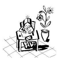 Нахум Гутман — Каждый день я жду письма, 1950 (тушь)