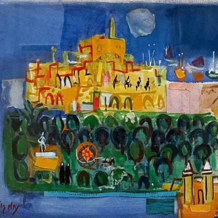 Нахум Гутман — Сады Яффо, 1960-е (гуашь)