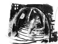 Нахум Гутман — Старик, бредущий по улицам старого города, 1920-е