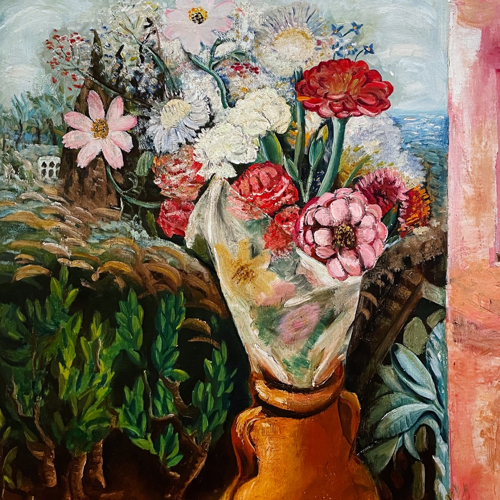 Нахум Гутман — Цветы на окне, 1927 (холст, масло)