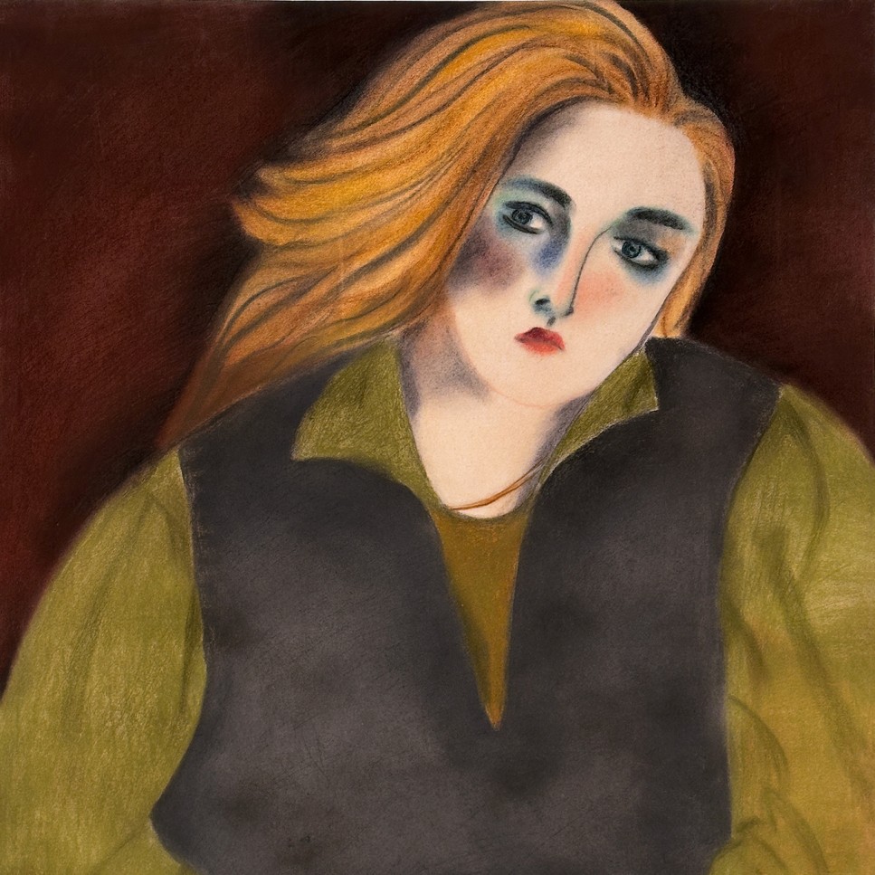 Хагит Штереншус — Сидящая фигура, 1981 (пастель, бумага)