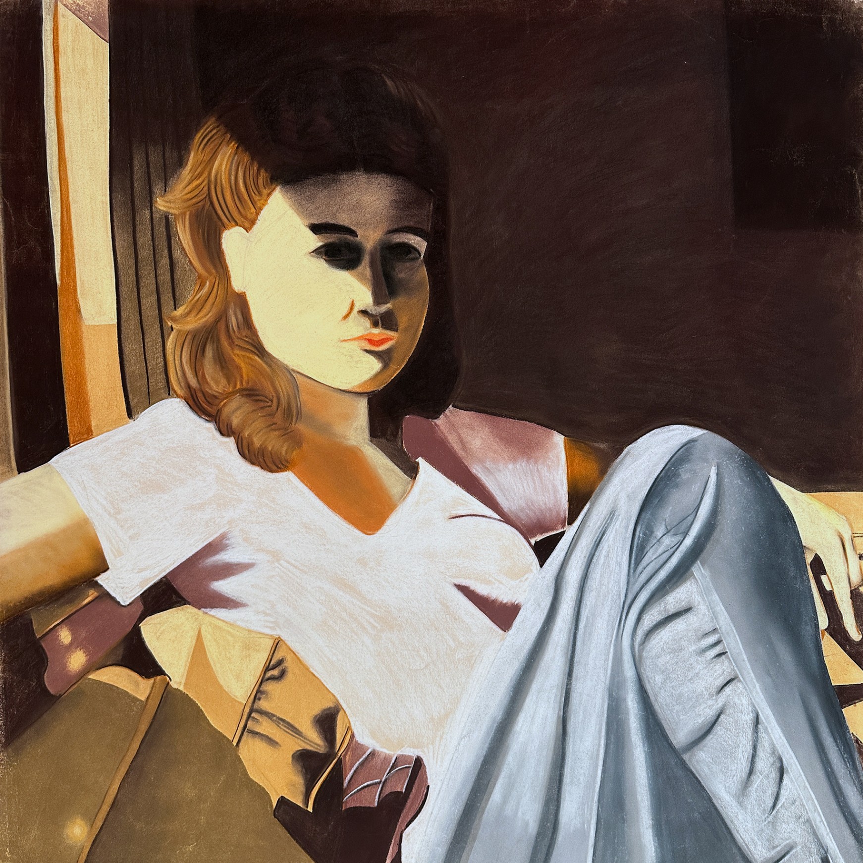 Хагит Штереншус — Тами на Пятой авеню, 1986 (пастель, бумага)