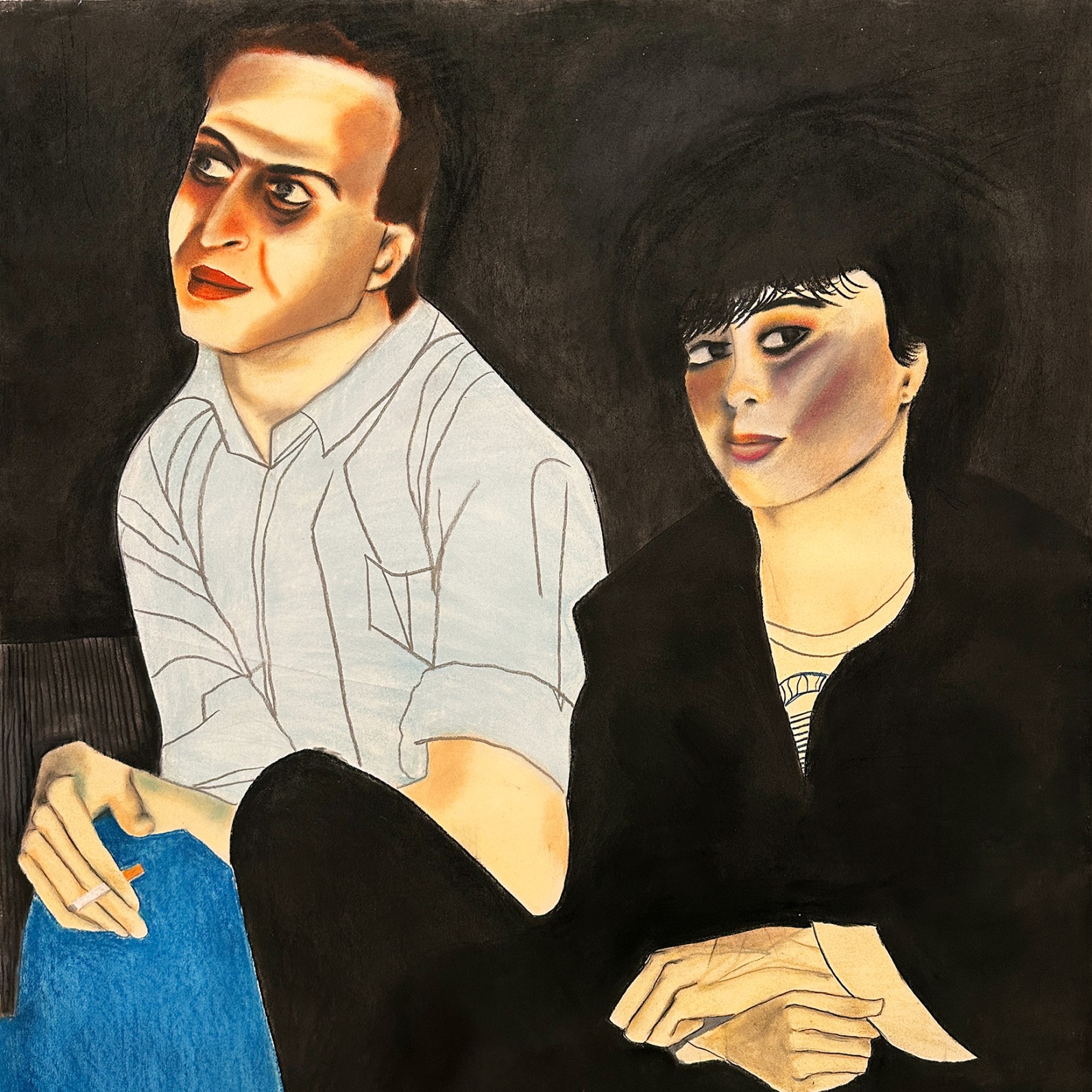 Хагит Штереншус — Фортис и Малка, 1985 (пастель, бумага)