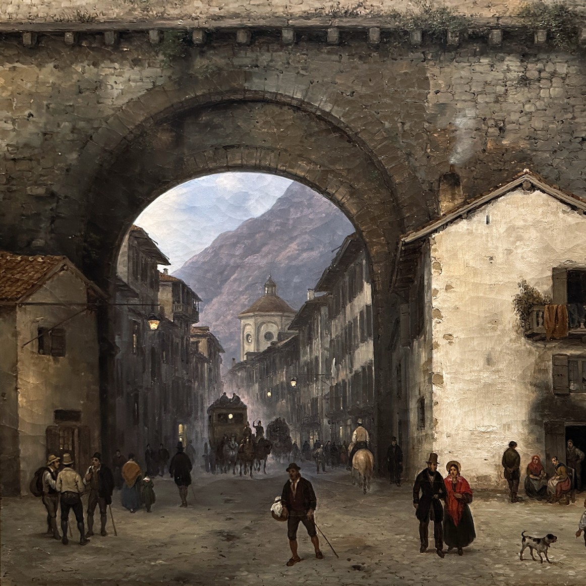 Джузеппе Канелла — Порта Торре в Комо, 1840 (холст, масло)