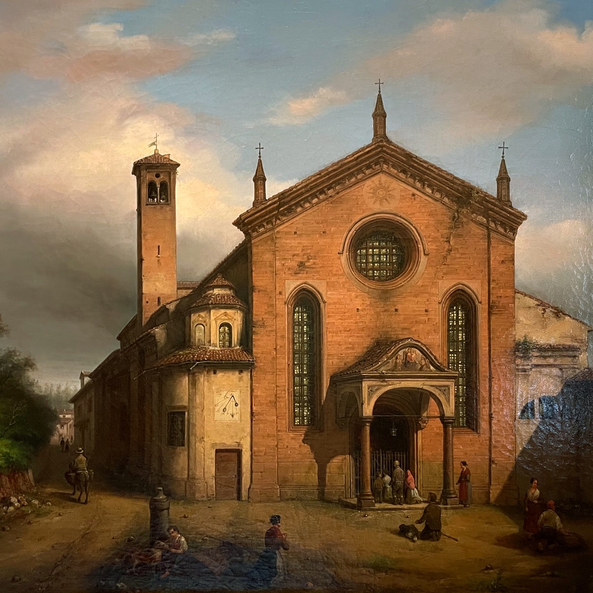 Карло Канелла — Вид на церьковь Санта Мария делла Паче в Милане. 1852-1855 (холст, масло)