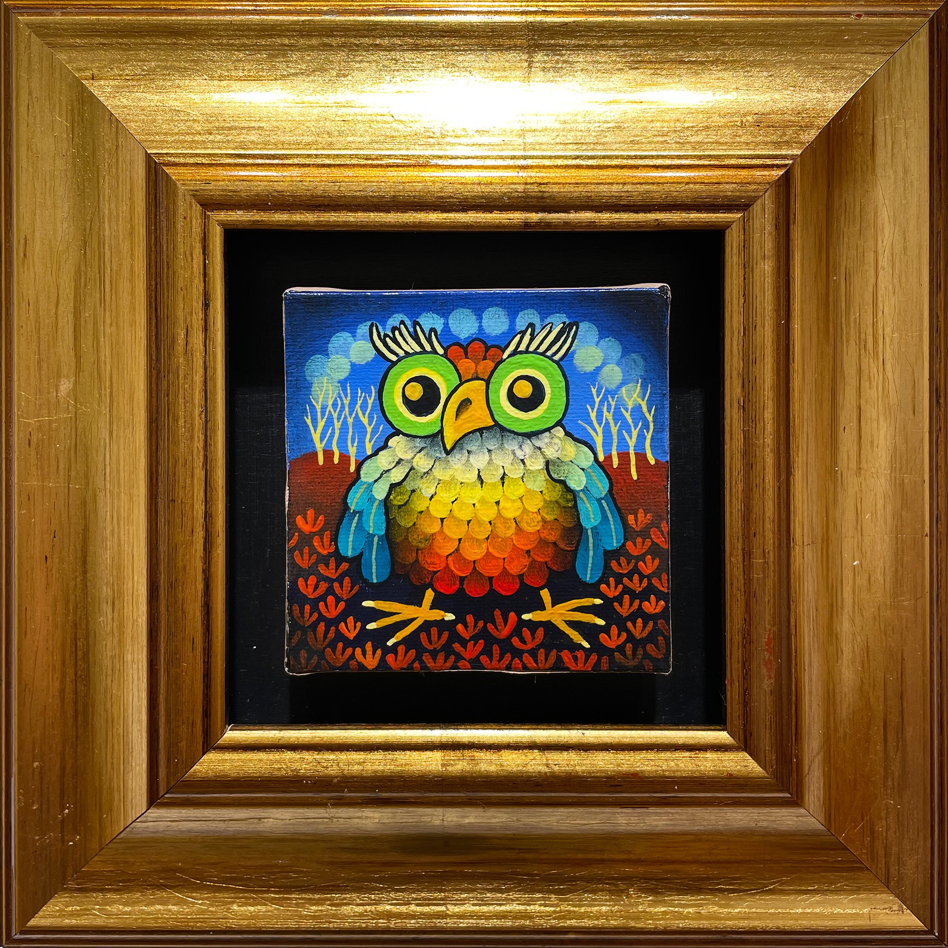 Гвидо Ведовато — Миниатюра совы I, 2023 (холст, масло)