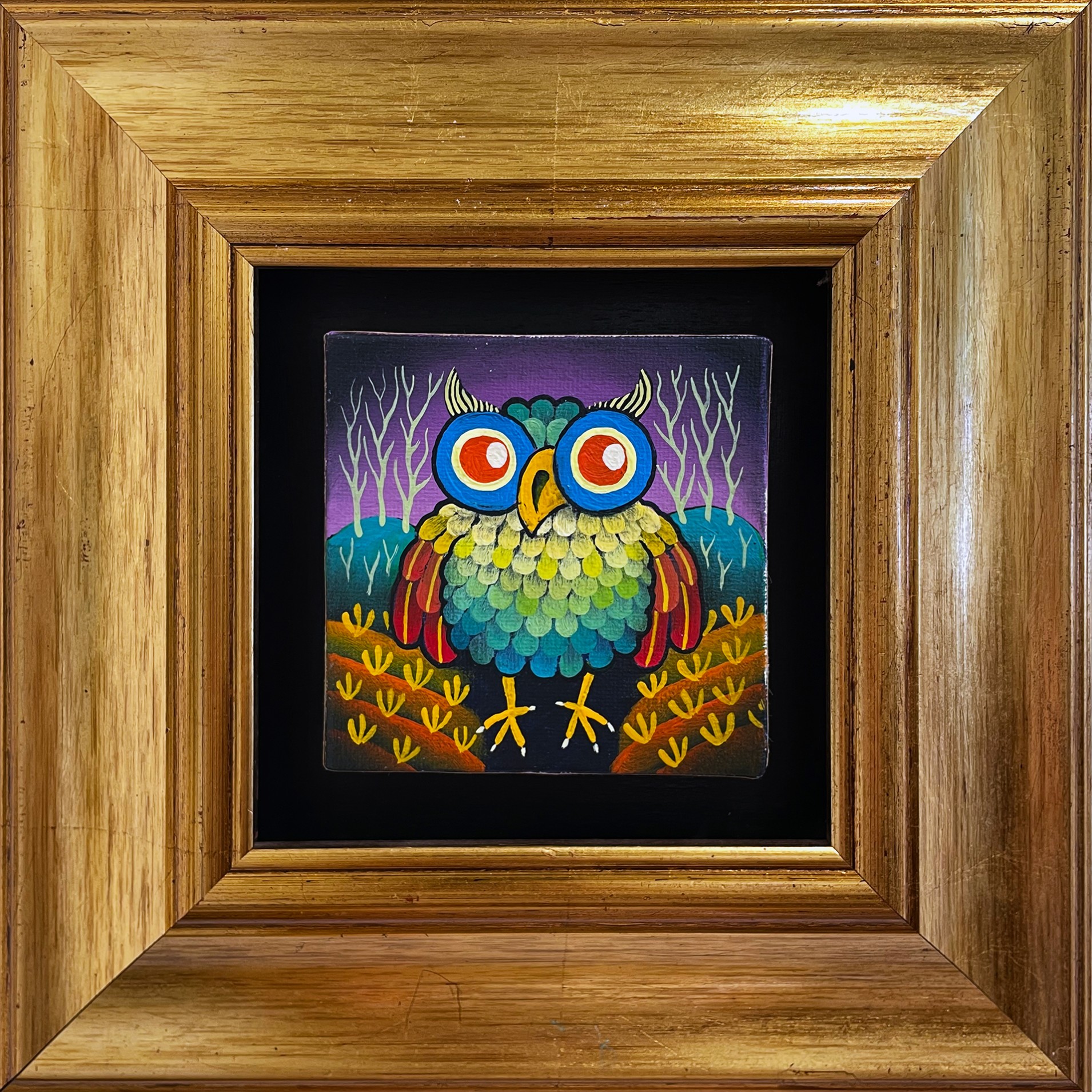 Гвидо Ведовато — Миниатюра совы II, 2023 (холст, масло)