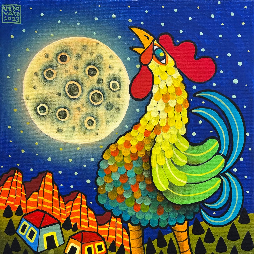 Гвидо Ведовато — Петух, 2023 (холст, масло)