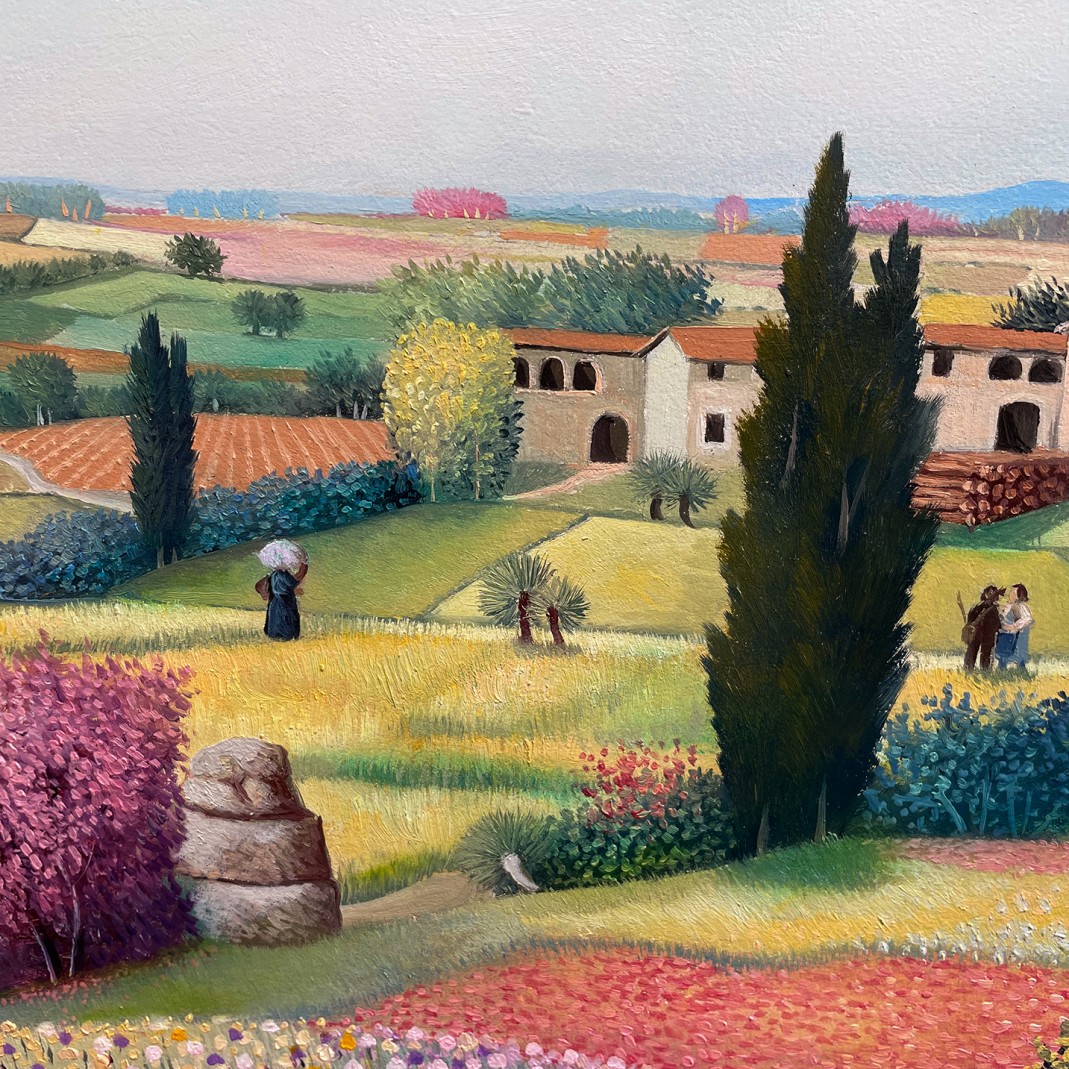 Франческо Майоло — Летний пейзаж, 2005 (холст, масло) фрагмент