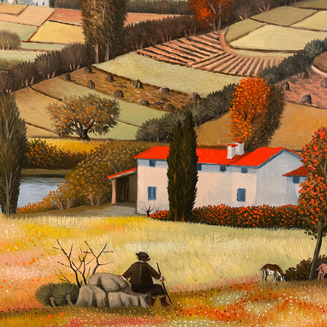 Франческо Майоло — Осенний пейзаж, 2008 (холст, масло) фрагмент