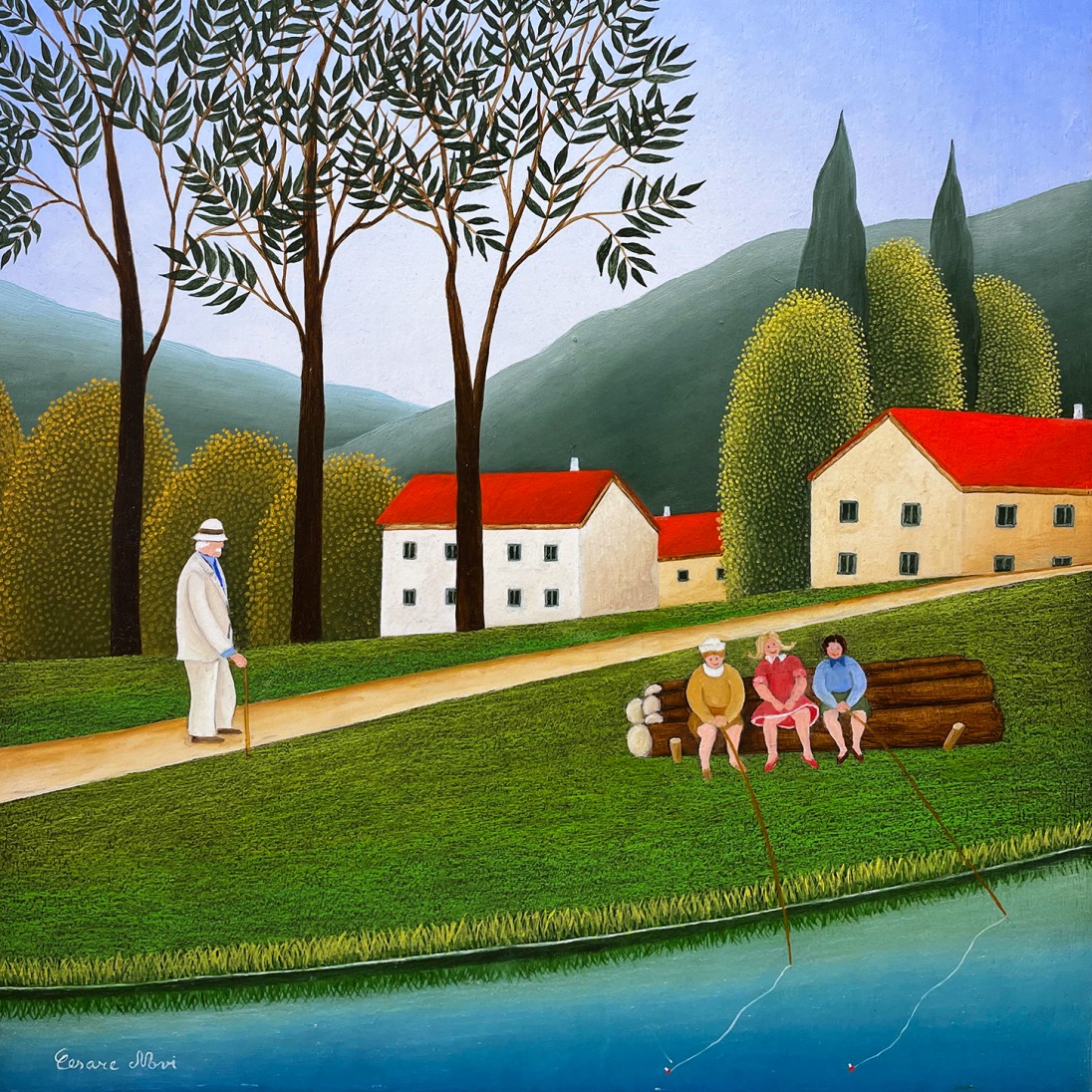 Чезаре Нови — Ностальгия, 2022 (доска, масло)