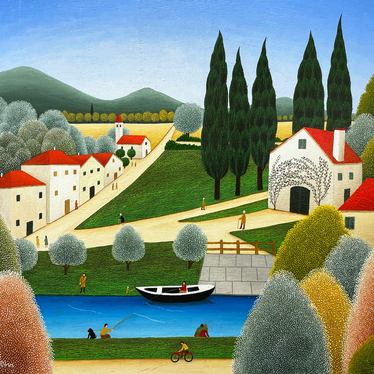 Чезаре Нови — Расслабуха на выходных, 2015 (доска, масло)