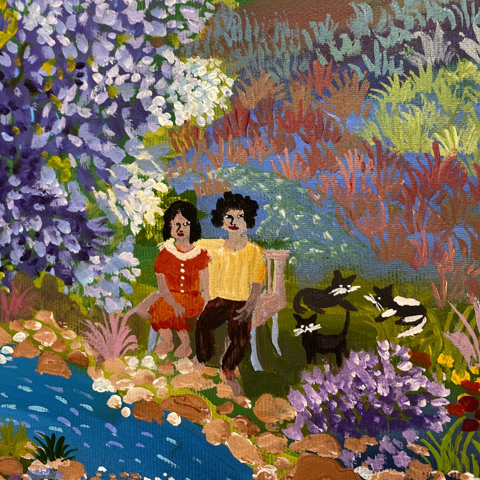 Галия Рон — Молодые влюбленные, 2020 (холст, акрил), фрагмент