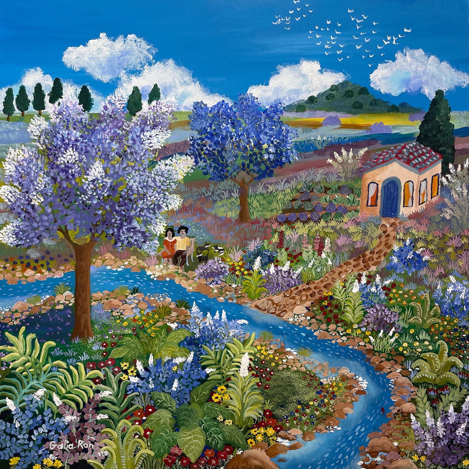 Галия Рон — Молодые влюбленные, 2020 (холст, акрил)