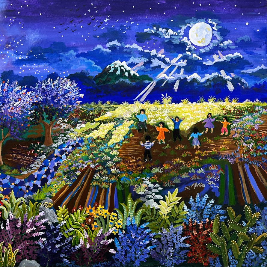 Галя Рон — Танцы при Луне, 2021 (холст, акрил)