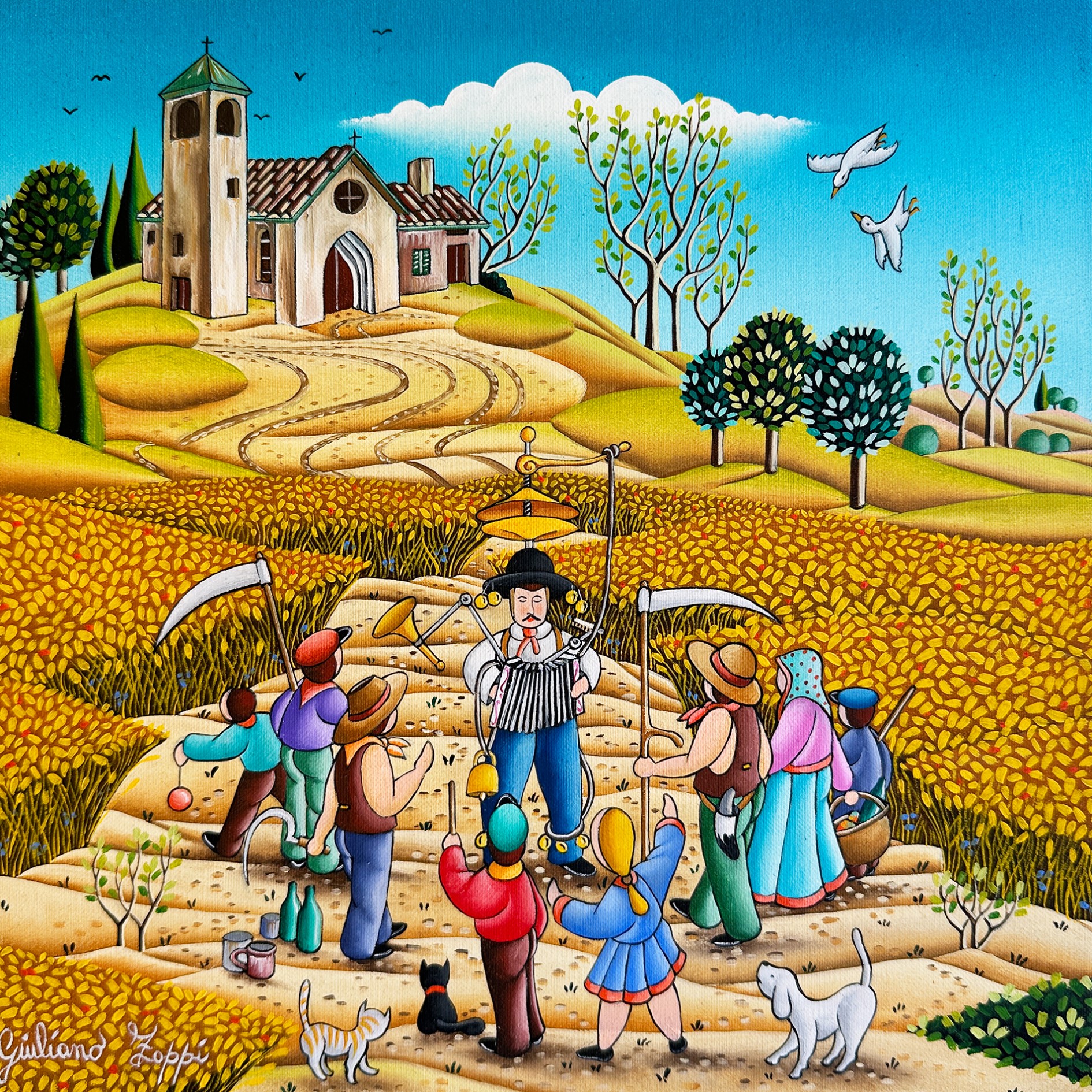 Джулиано Зоппи — Времена года. Лето, 2019 (холст, масло)