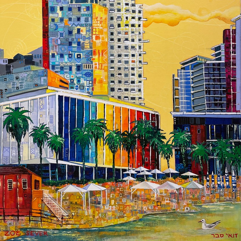 Зоя Север — Чайка в Тель-Авиве, 2020 (холст, акрил, масло)