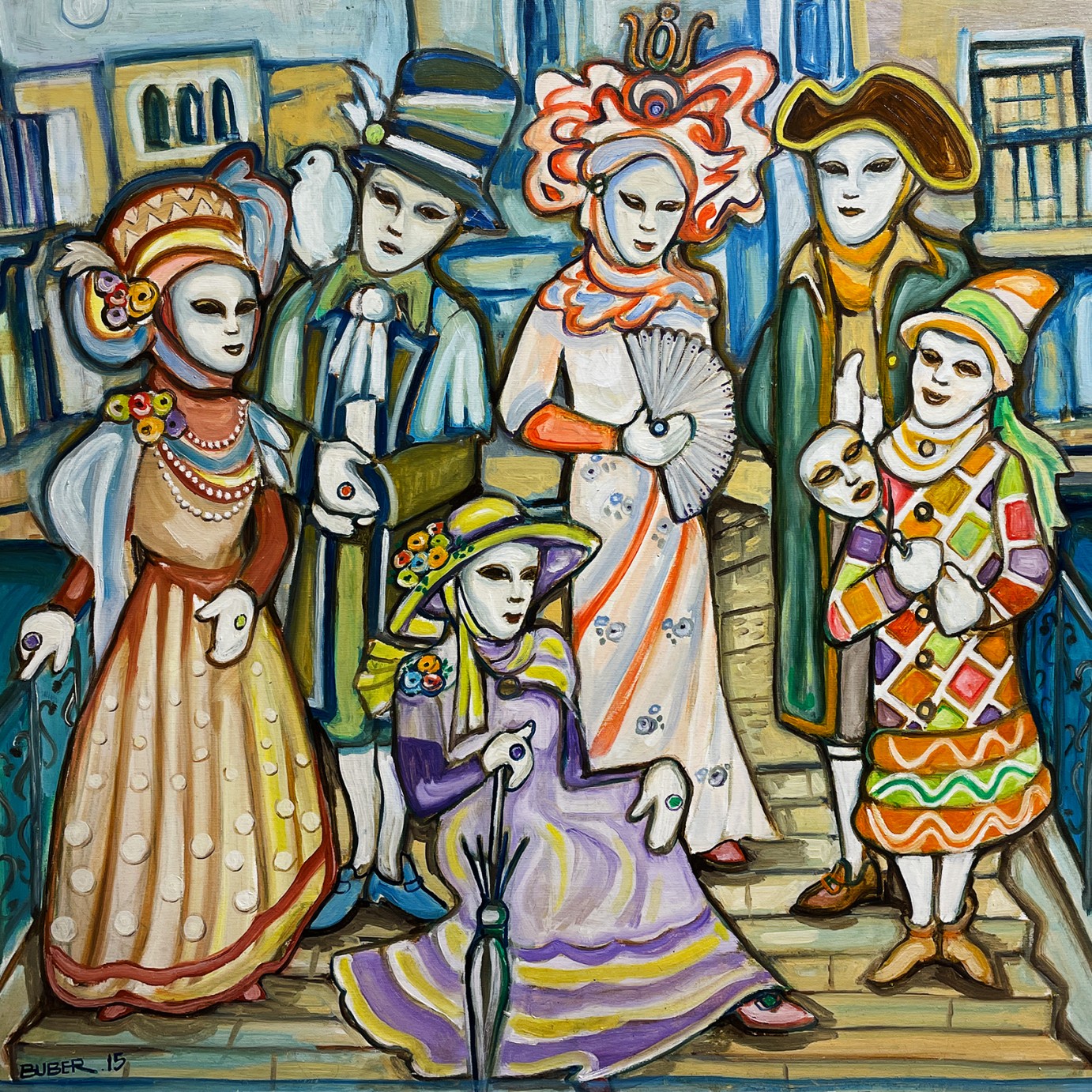 Ицхак Буберман — Фигуры Венецианского фестиваля, 2015 (холст, масло)