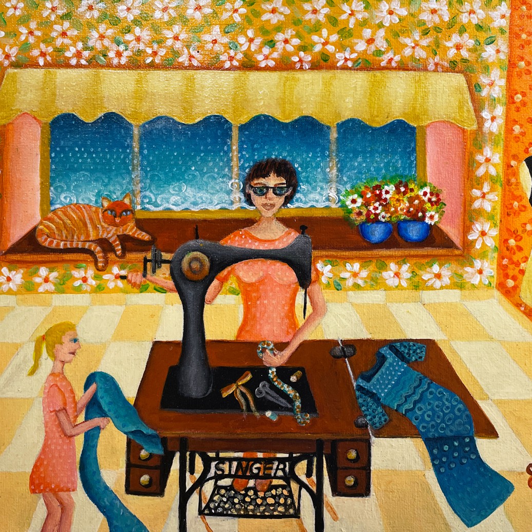 Ноэми Эшет Розенцвейг — Воспоминания детства, 2022 (доска, акрил)