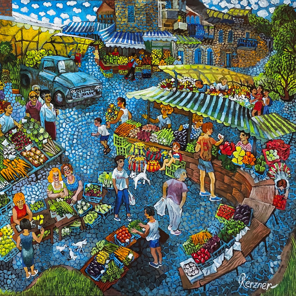 Ольга Крецнер — Рынок, 2022 (холст, масло)