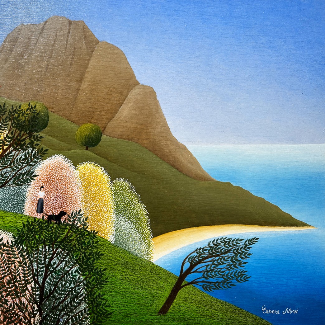 Чезаре Нови — Ветреный день, 2022 (доска, масло)