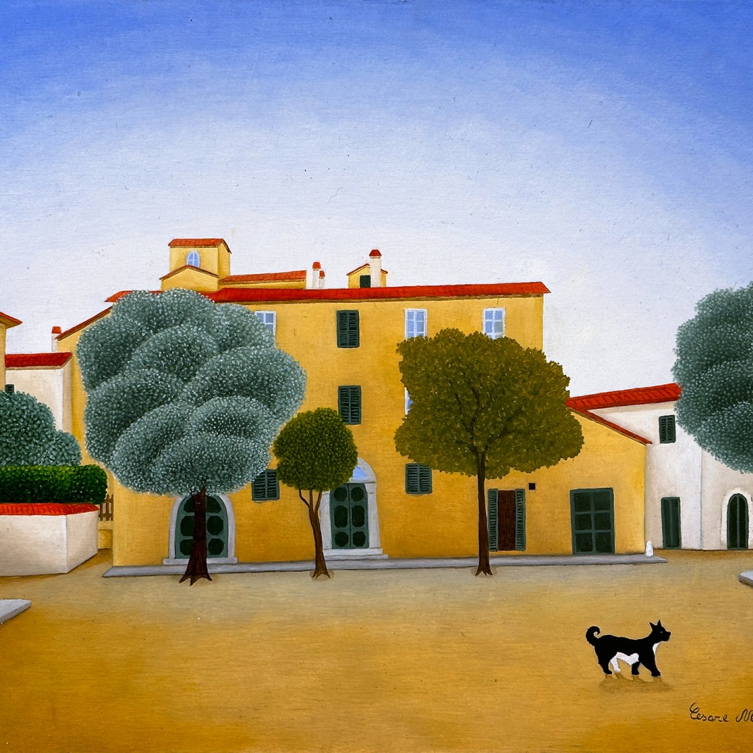 Чезаре Нови — Время сиесты, 2022 (доска, масло)