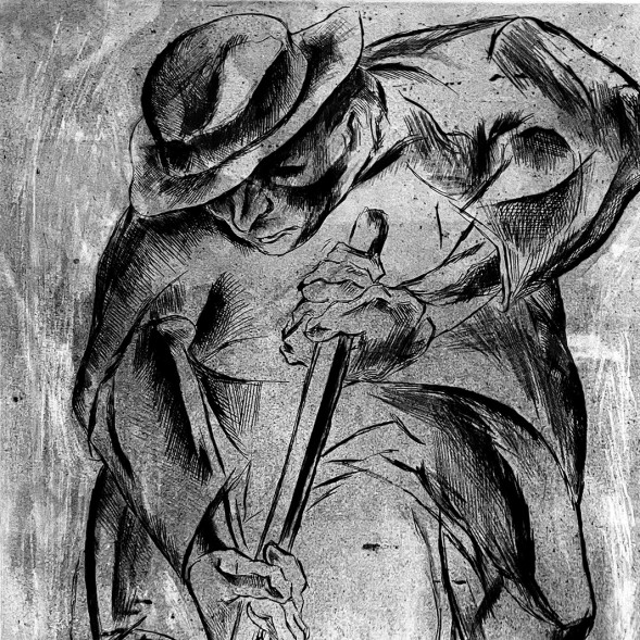 Гила Зильцер — Копатель, 1927 (гравюра)