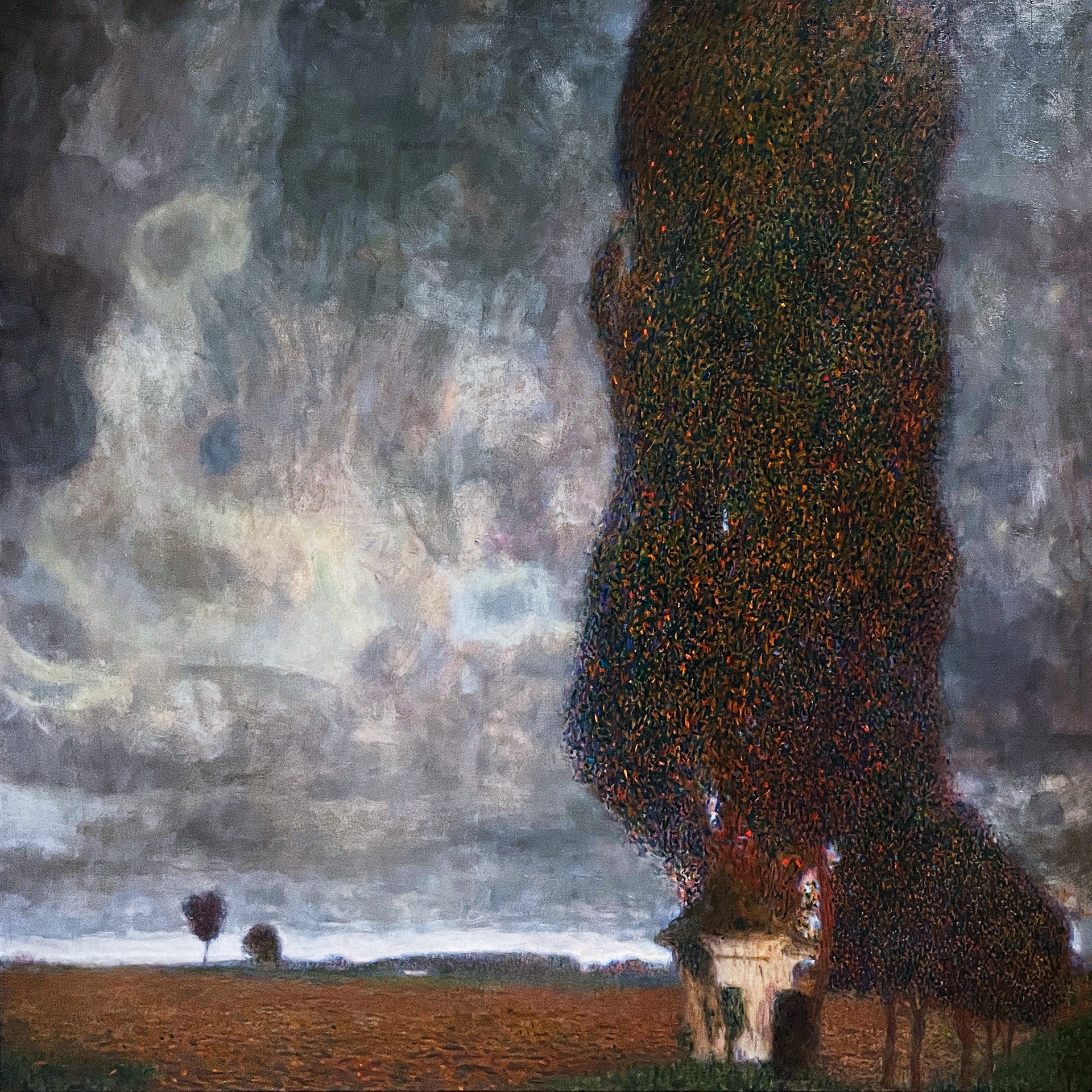 Большой тополь II (Перед бурей), 1902 (холст, масло). Музей Леопольда, Вена