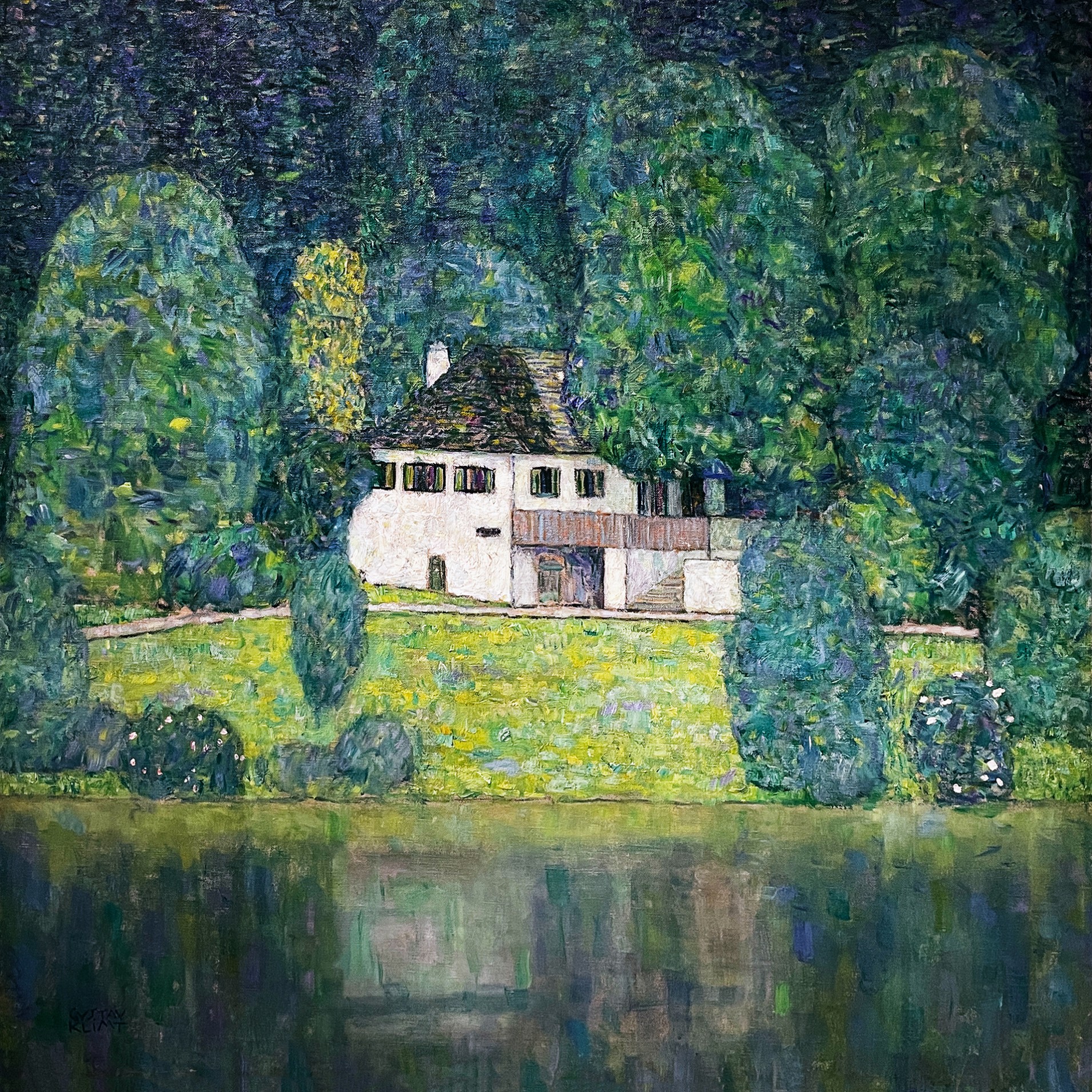 Пейзаж с видом на ресторан Litzlberger Keller, 1902 (холст, масло). Музей Леопольда, Вена