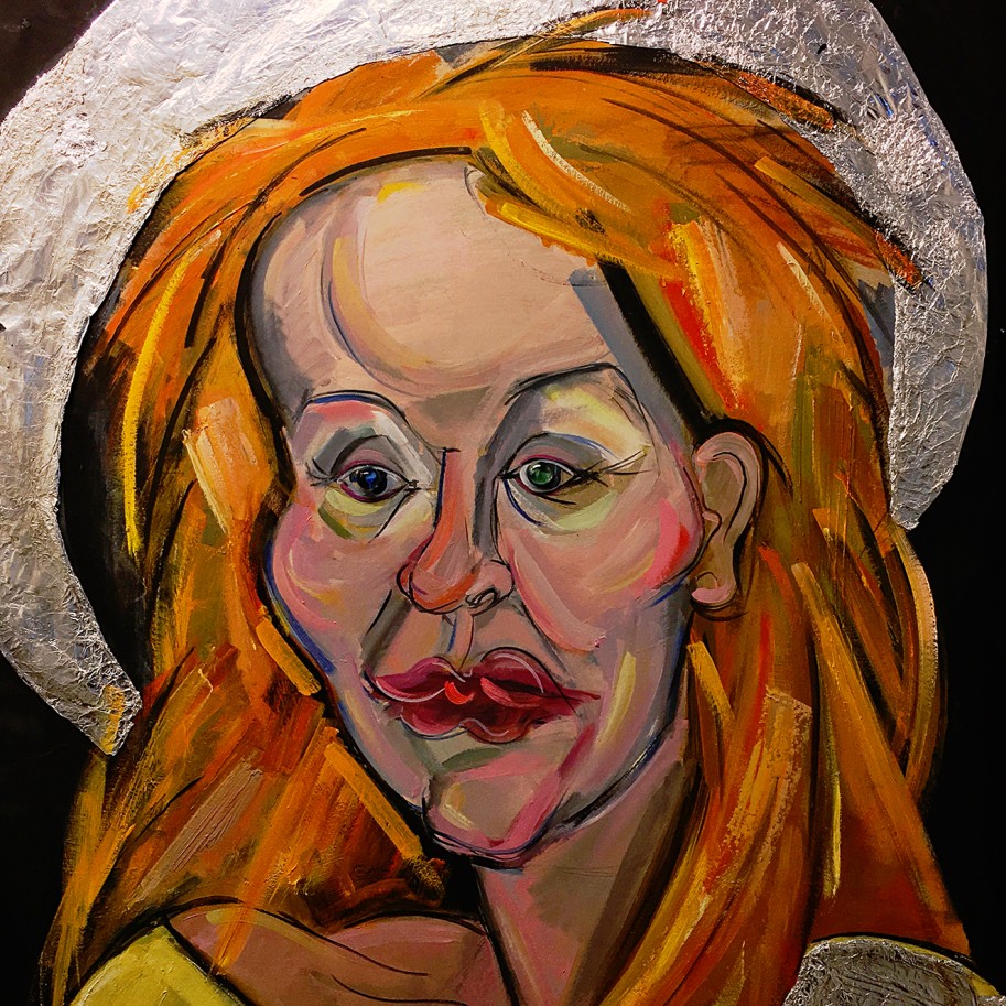 Ксения Бурланкова — Икона русского театра (картон, смешанная техника)