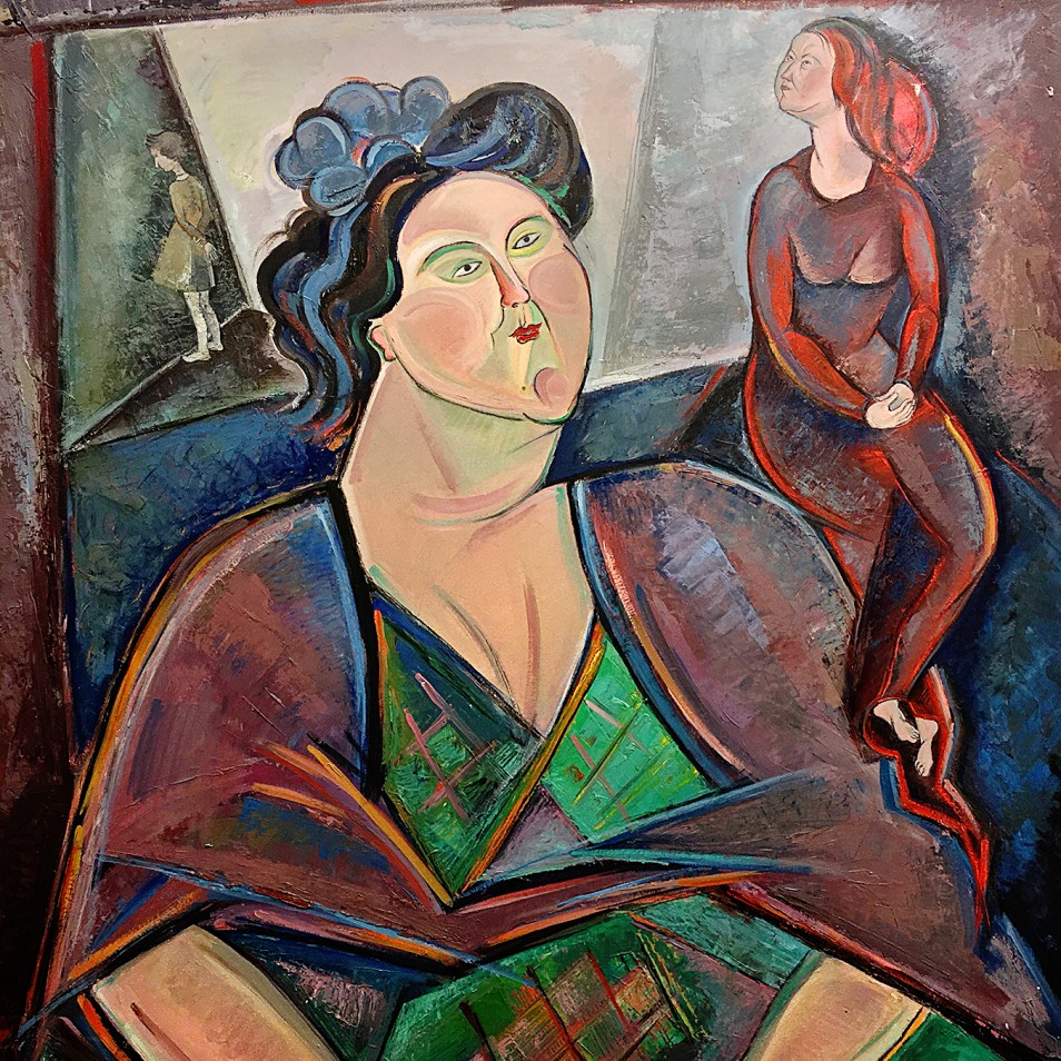 Ксения Бурланкова — Сестры_1 (масло, картон)