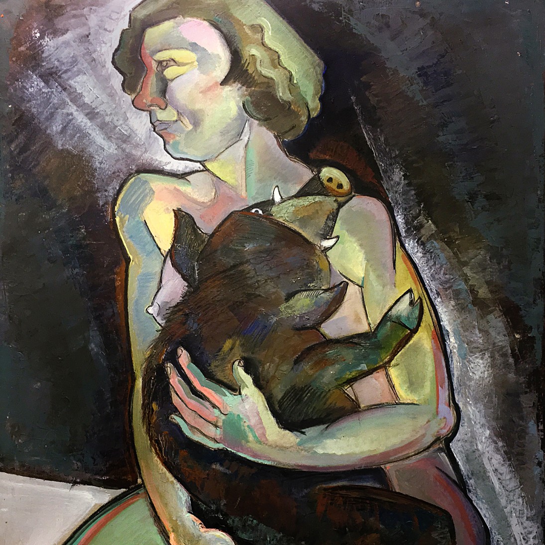 Ксения Бурланкова — Сестры_2 (масло, картон)