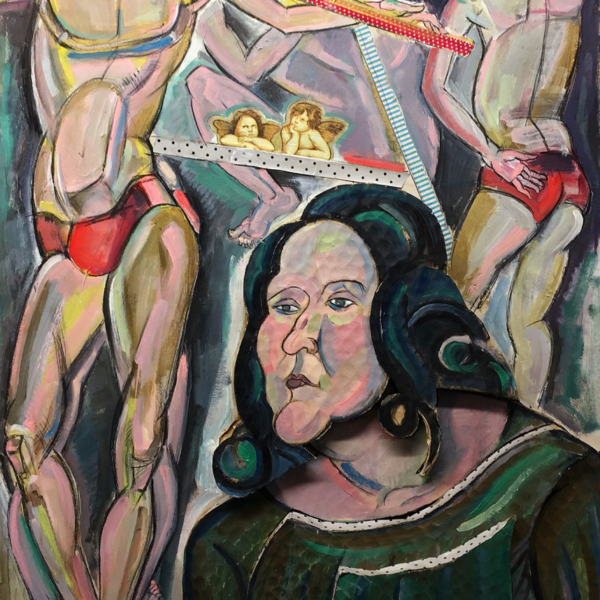 Ксения Бурланкова — Тиндер (картон, смешанная техника)