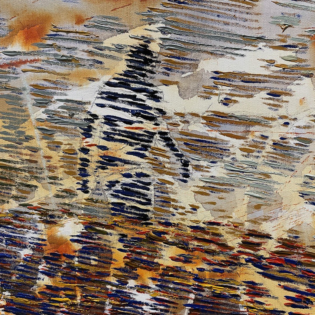 Майя Коэн Леви — Граница, 2022 (холст, масло, жидкий акрил) фрагмент