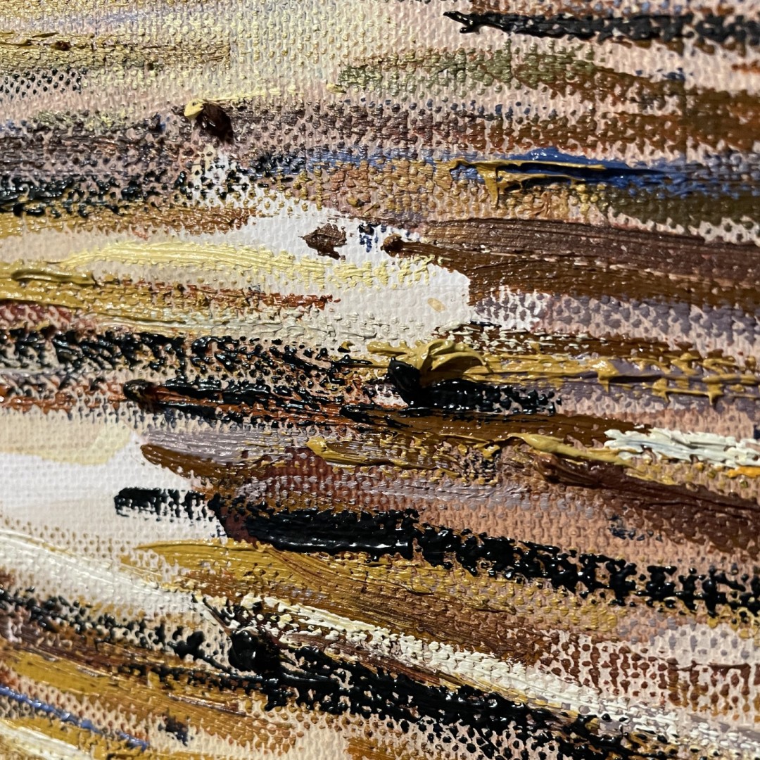 Майя Коэн Леви — Поле D1 из серии 'Поля', 2021 (холст, масло, жидкий акрил) фрагмент