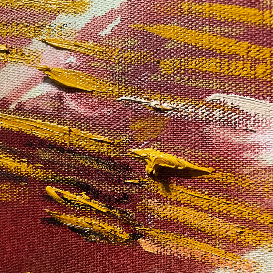 Майя Коэн Леви — Поле D3 из серии 'Поля', 2021 (холст, масло, жидкий акрил) фрагмент