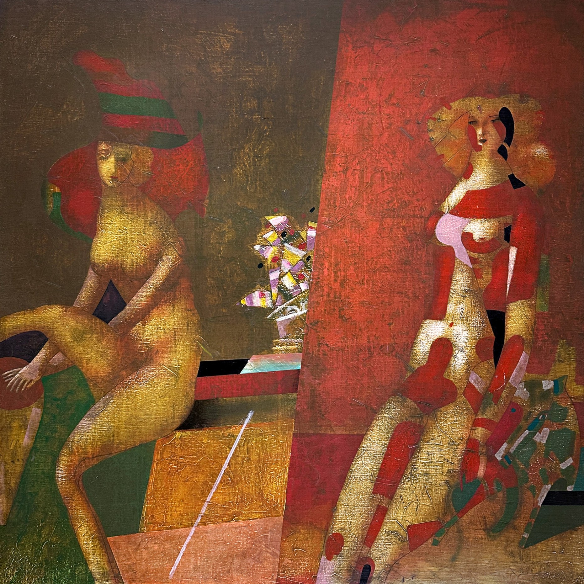 Володимир Макаренко — Портрет женщины, 1985 (холст, акрил)