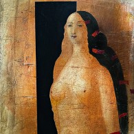 Володимир Макаренко — Дама с ракеткой, 1986 (холст, акрил)