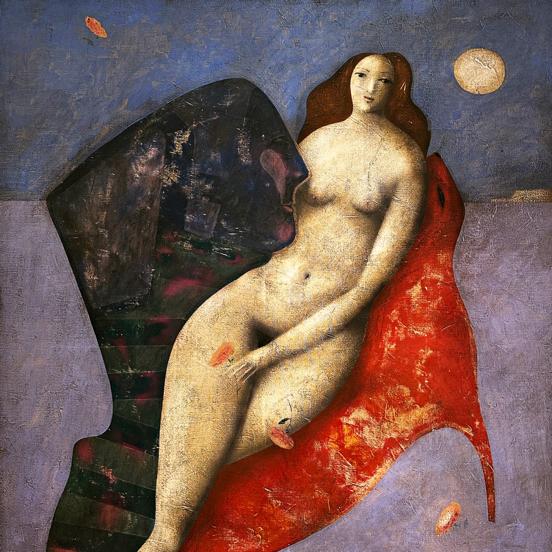 Володимир Макаренко — Обнажённая в кресле, 1993 (смешанная техника)