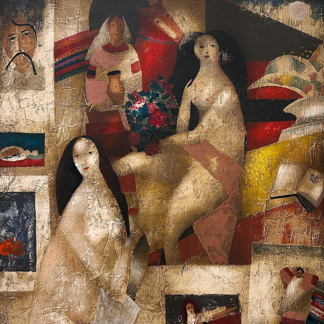 Володимир Макаренко — Две женщины, 1994 (смешанная техника)