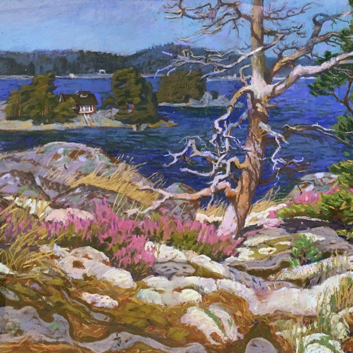 Масленникова Мария — Вереск на островах, Финляндия (бумага, пастель) 2017