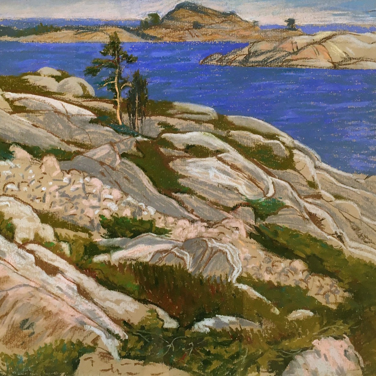 Масленникова Мария — Остров белых камней. Финляндия (бумага, пастель), 2014